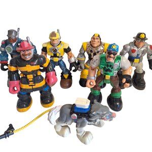 Rescue Heroes Figures Lot 1997-2004 Firefighter Police Wolf Trooper Bill Jake